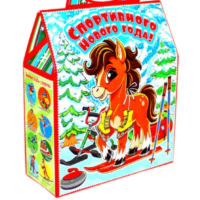 Детский подарок на Новый Год в картонной упаковке весом 750 грамм